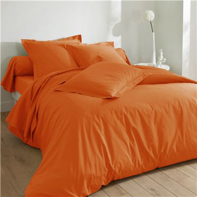 Housse de couette 140x200 - orange cuivré