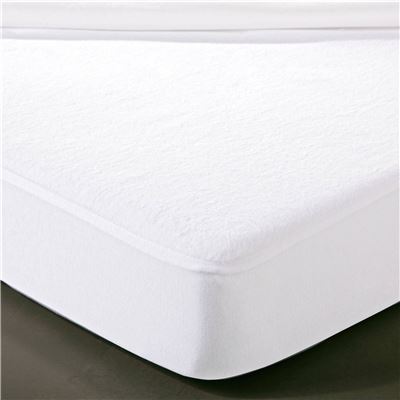 protège matelas grands bonnets 90x190x30 - blanc