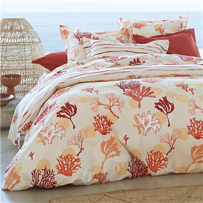 Housse de couette 200x200 - orange corail