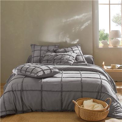 Housse de couette 140x200 - gris