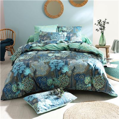 Housse de couette 260x240 - bleu vert