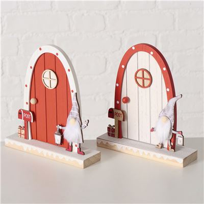 Déco Noël h20cm - blanc cassé