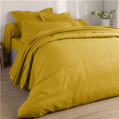 Housse de couette 140x200 - jaune moutarde