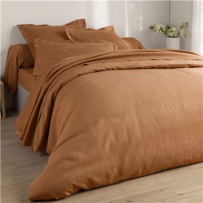 Housse de couette 140x200 - marron caramel