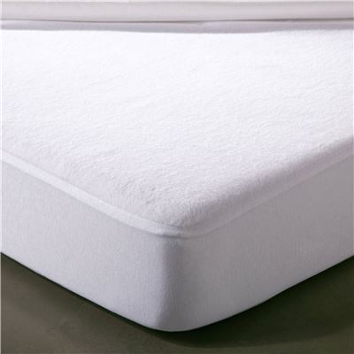 protège matelas grands bonnets 80x190x30 - blanc