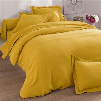 Housse de couette 140x200 - jaune moutarde