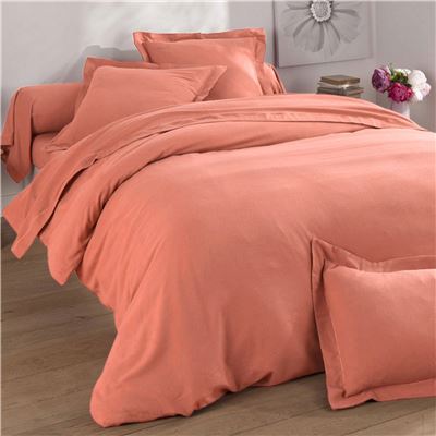 Housse de couette 200x200 - orange peche